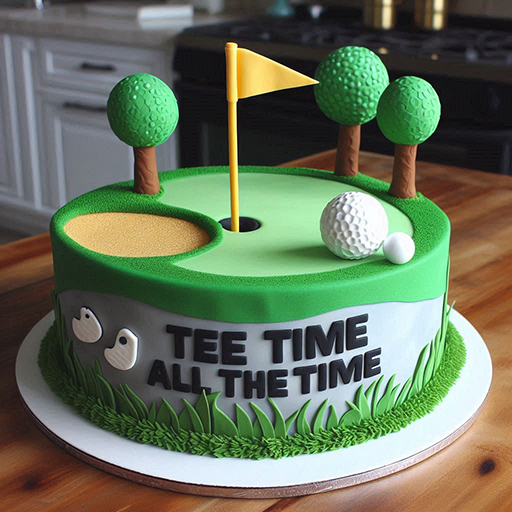 Tee Time, All the Time Cake