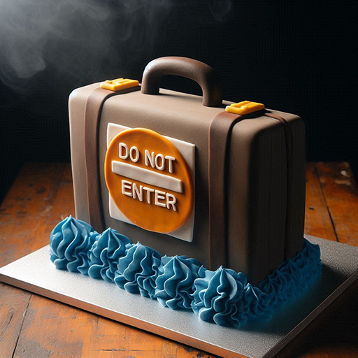 IDo Not Enter Breifcase Cake