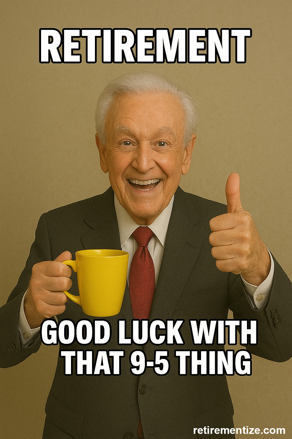 Retirement, good luck with the 9-5 thing. (Bob Barker)