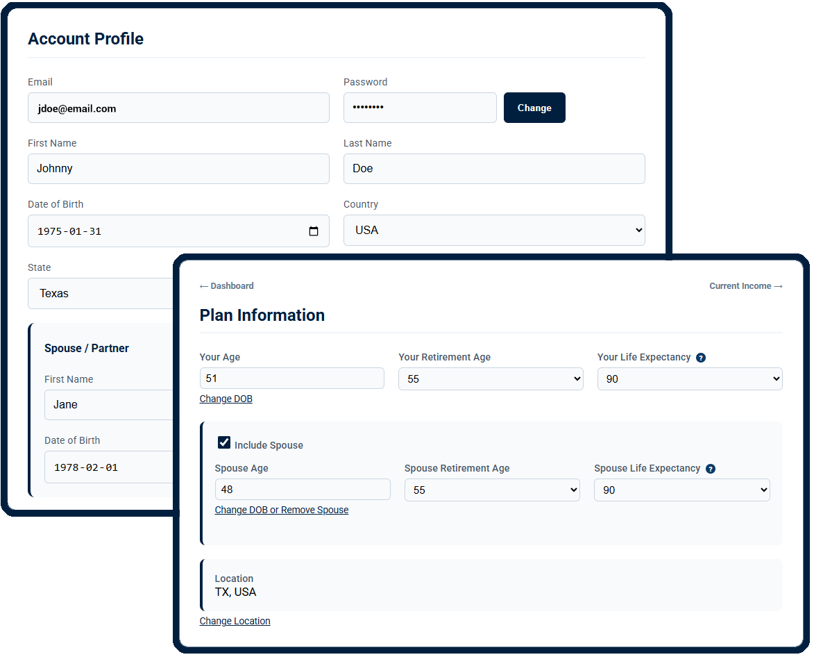Retirementize Build Your Profile