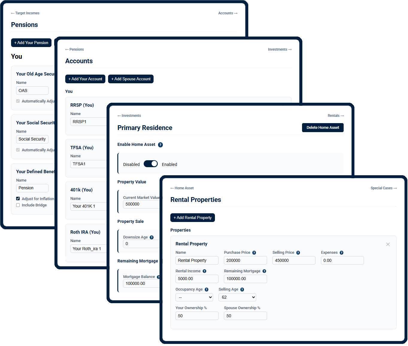 Retirementize Add Your Finances